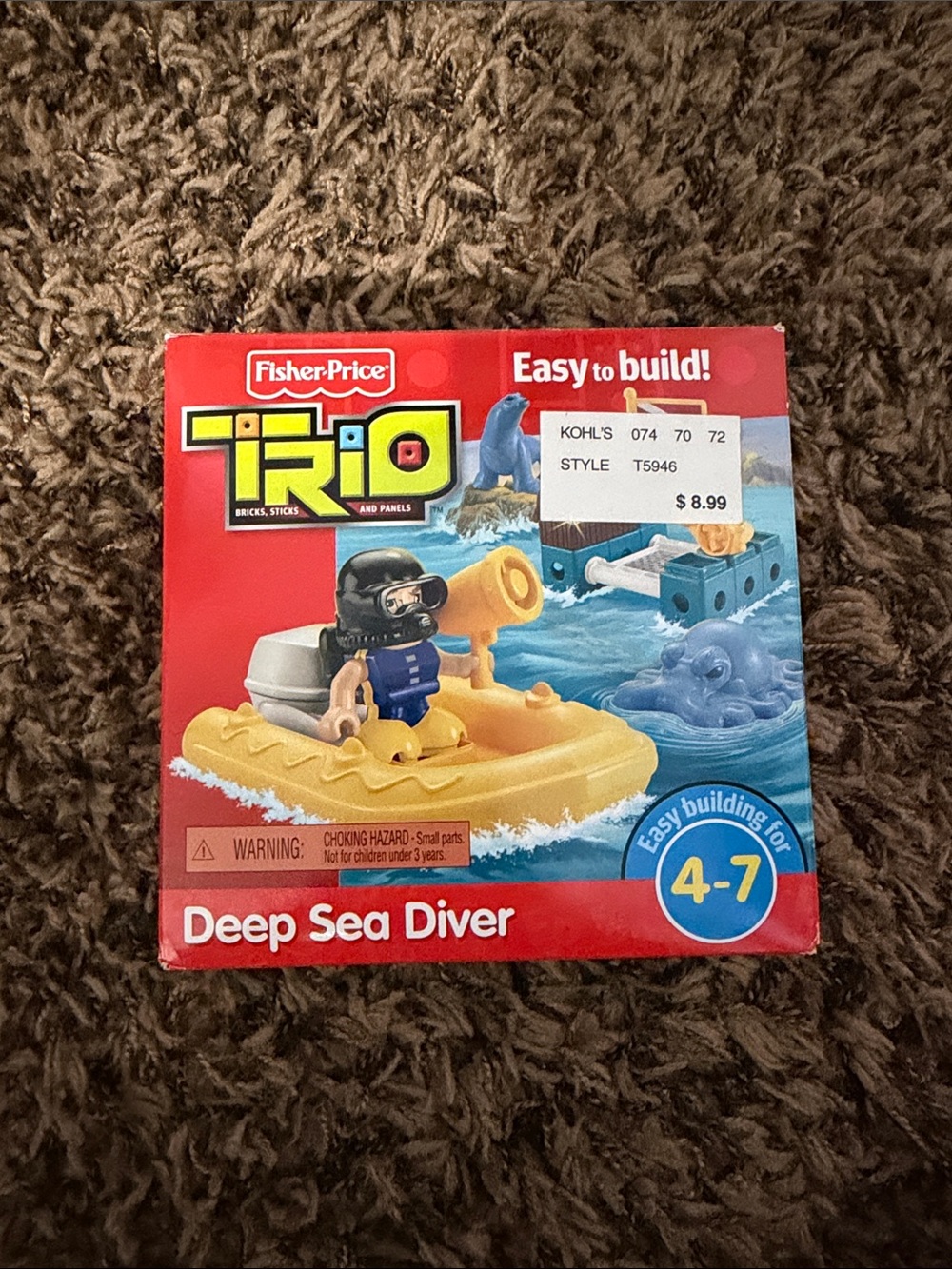 Fisher-Price Tinkertoy Jr. Deep Sea Diver Playset - Yellow and Blue